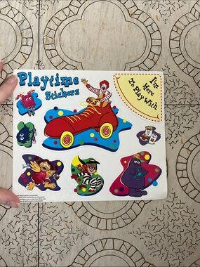 Playtime Stickers Colorful Kids Sticker Sheet